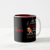 クリスマスに欲しいのは生地製の男だけだ ツートーンマグカップ (正面右)