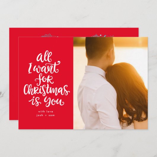 クリスマスに欲しいのは白い文字のYOUだけだ シーズンカード (正面/裏面)