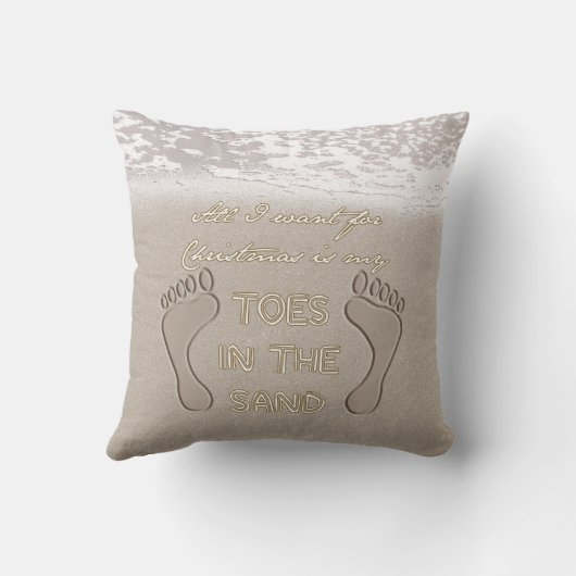 クリスマスに欲しいのは砂の上の足の指だけだ クッション (裏面)