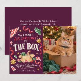クリスマスに欲しいのは箱に入った猫の写真だけ シーズンカード