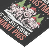 クリスマスに欲しいのは豚醜いセーターだけだ ショートテーブルランナー (コーナー)