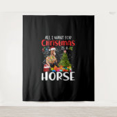 クリスマスに欲しいのは馬おもしろい馬 タペストリー (正面)