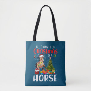 クリスマスに欲しいのは馬おもしろい馬 トートバッグ