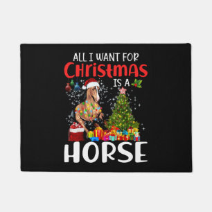 クリスマスに欲しいのは馬おもしろい馬 ドアマット