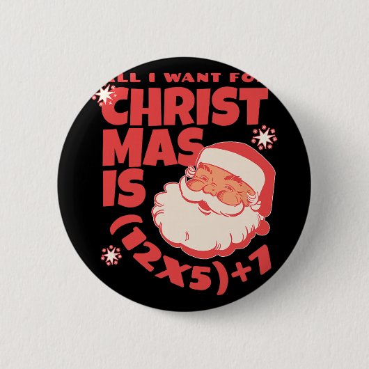 クリスマスに欲しいのは6 7 67の算数問題 (1 缶バッジ (正面)