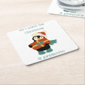 クリスマスに欲しいのは… スクエアペーパーコースター (アングル)