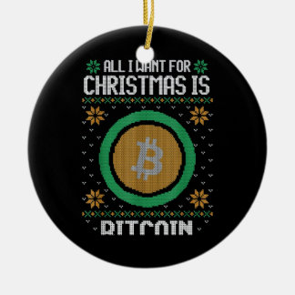 クリスマスに欲しいのはBitcoin BTC セラミックオーナメント