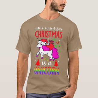 クリスマスに欲しいのはLgbt Unicorn Christmas Tシャツ