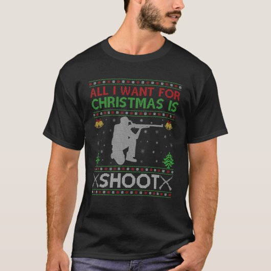 クリスマスに欲しいのはShoot Abugly Shoot Chris Tシャツ (正面)