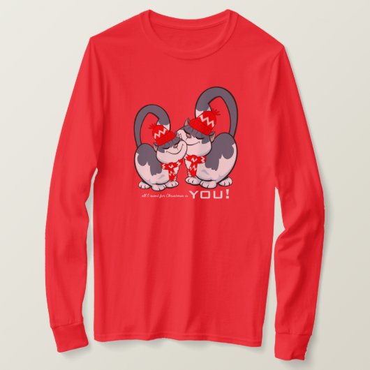 クリスマスに欲しいのはTシャツだけよ Tシャツ (デザイン正面)