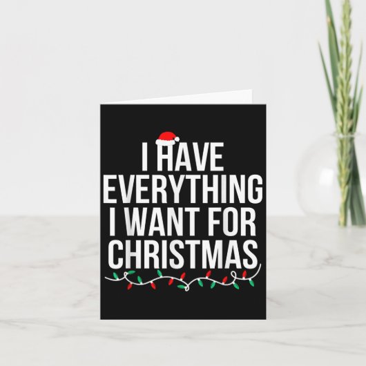 クリスマスに欲しいものは何でも持っている カード (正面)
