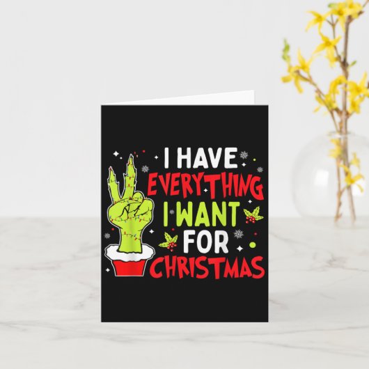 クリスマスに欲しいものは何でも持っている カード (黄色い花)