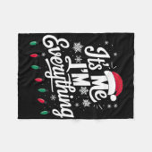 クリスマスに欲しいものは何でも持っている フリースブランケット (正面(横))