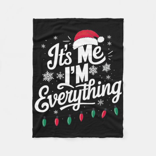 クリスマスに欲しいものは何でも持っている フリースブランケット (正面)