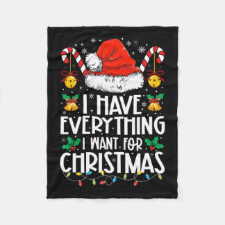 クリスマスに欲しいものは何でも持っている フリースブランケット