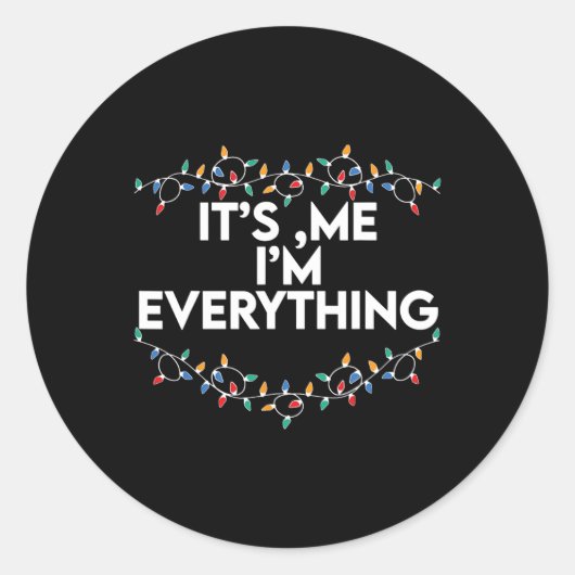 クリスマスに欲しいものは何でも持っている ラウンドシール (正面)