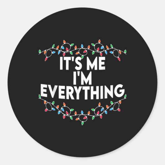 クリスマスに欲しいものは何でも持っている ラウンドシール (正面)