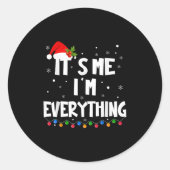 クリスマスに欲しいものは何でも持っている ラウンドシール (正面)