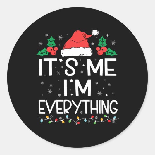 クリスマスに欲しいものは何でも持っている ラウンドシール (正面)