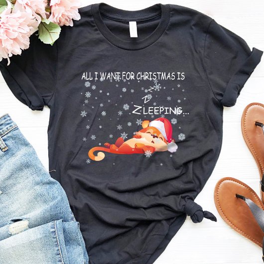 クリスマスに欲しいものは寝ているだけだ Tシャツ