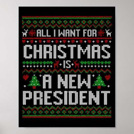 クリスマスに欲しいものは新しい大統領だけ 不細工なL ポスター (正面)