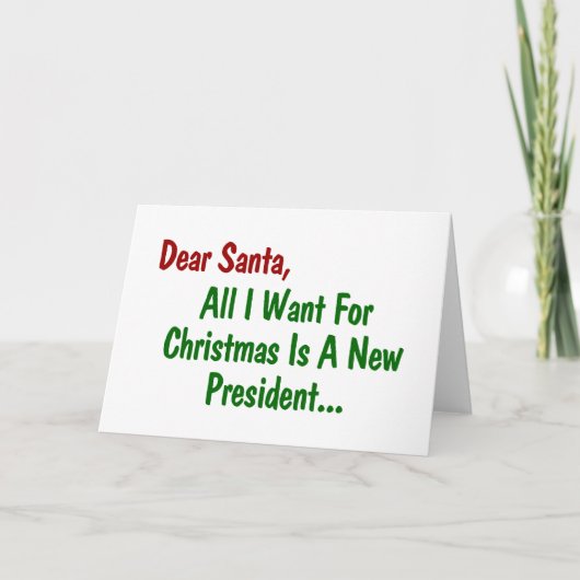 クリスマスに欲しいものは新しい大統領 シーズンカード (正面)