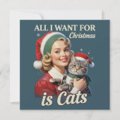 クリスマスに欲しいものは猫だけ 猫好き 猫ママ シーズンカード (正面)