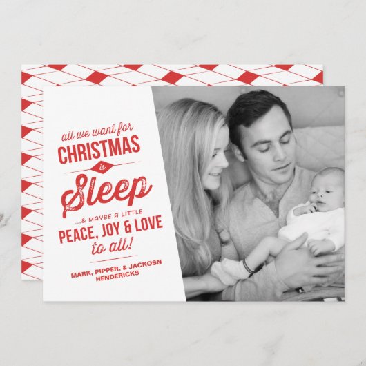 クリスマスに欲しいものは睡眠だけ | フォトカード シーズンカード (正面/裏面)