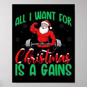 クリスマスに欲しいものは筋肉ブーストだけ Bodybuilding ポスター