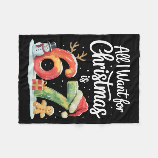 クリスマスに欲しいものは67だけ メンズ 面白い Xmas ミーム フリースブランケット (正面(横))