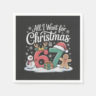 クリスマスに欲しいものは67だけ Meme  スタンダードカクテルナプキン