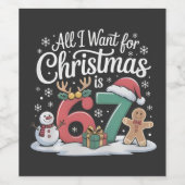 クリスマスに欲しいものは67だけ Meme  ワインラベル (シングルラベル)