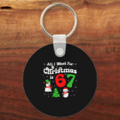 クリスマスに欲しいものは67だけ Six Seven Meme キーホルダー (正面)
