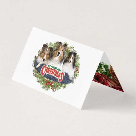 「クリスマスに欲しいもの」 – 折り畳みカード (正面)