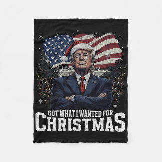 クリスマスに欲しかったものが手に入った トランプ氏が大統領に フリースブランケット