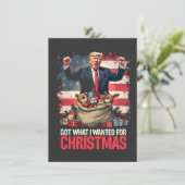 クリスマスに欲しかったものを手に入れた トランプ サンタ 招待状 (スタンド正面)