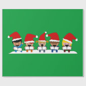 クリスマスに歌う子供合唱団 ラッピングペーパー (フラット)