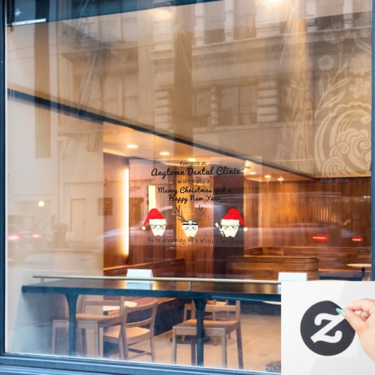 クリスマスに歯が生えたらうれしいドレス ウィンドウサイン (カフェ窓)