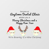 クリスマスに歯が生えたらうれしいドレス ウィンドウサイン (シート)