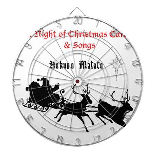 クリスマスに沿って歌う – キャロルとフェスティバルの喜び ダーツボード (正面)