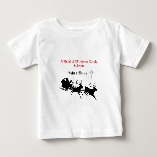 クリスマスに沿って歌う – キャロルとフェスティバルの喜び ベビーTシャツ (正面)