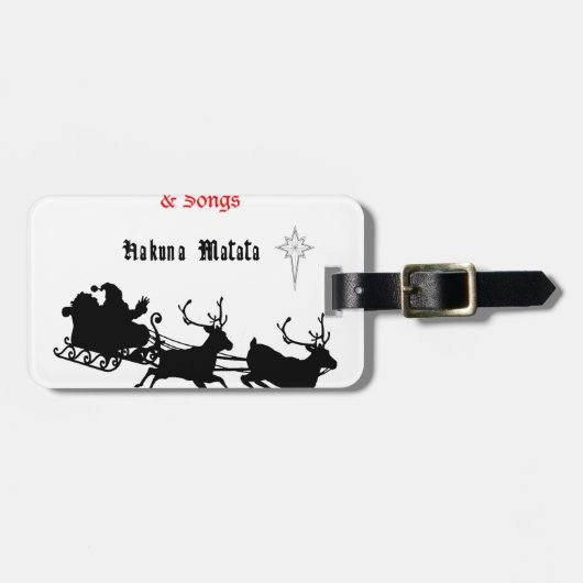 クリスマスに沿って歌う – キャロルとフェスティバルの喜び ラゲッジタグ (正面横)