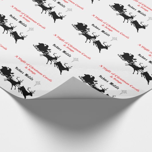 クリスマスに沿って歌う – キャロルとフェスティバルの喜び ラッピングペーパー (角)