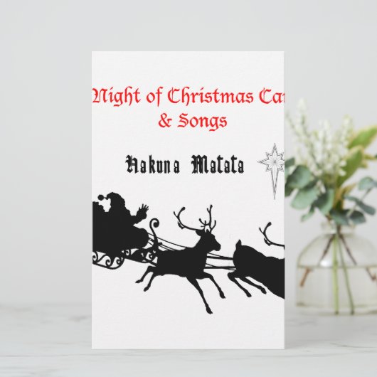 クリスマスに沿って歌う – キャロルとフェスティバルの喜び 便箋 (スタンド正面)