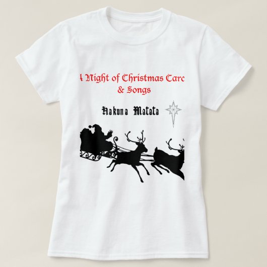 クリスマスに沿って歌う – キャロルとフェスティバルの喜び Tシャツ (デザイン正面)