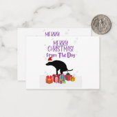 クリスマスに犬から ノートカード (正面/裏面インサイチュ)