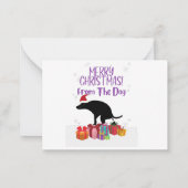 クリスマスに犬から ノートカード (裏面)