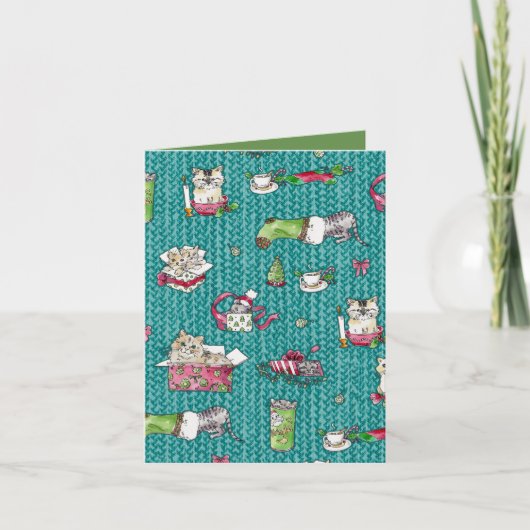 クリスマスに猫たち シーズンカード (正面)