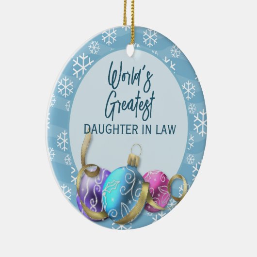 クリスマスに生まれた世界で最も偉大な娘 セラミックオーナメント (右)