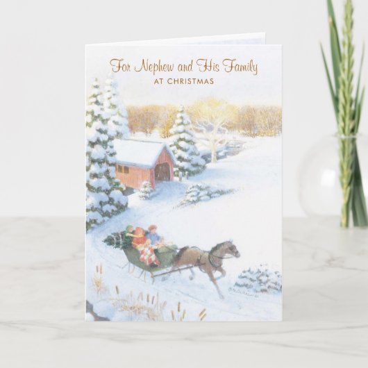 クリスマスに甥とその家族のために シーズンカード (正面)